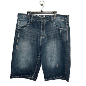Evolution Jean Denim Shorts Men's Size 40 Hip Hop Urban 14" Inseam Bermuda